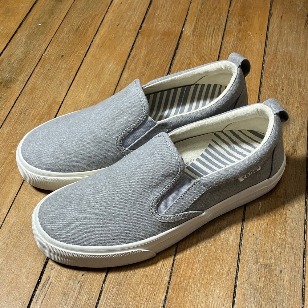 Taos Footwear Gray Slip-On Canvas Sneakers